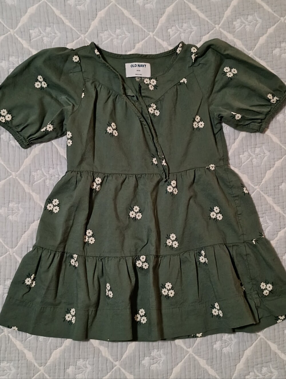Old Navy Green Floral Dress 5Y NWOT